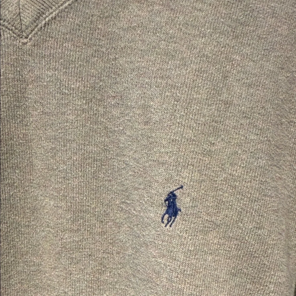 Polo by Ralph Lauren Men's Light Gray V-Neck Sweater